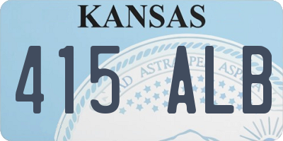 KS license plate 415ALB