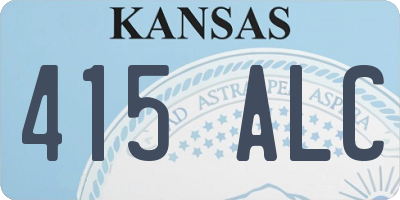 KS license plate 415ALC