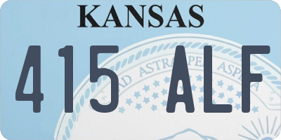 KS license plate 415ALF
