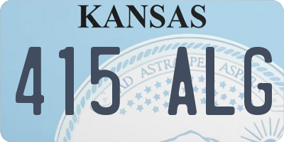 KS license plate 415ALG