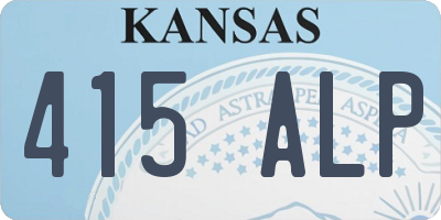 KS license plate 415ALP