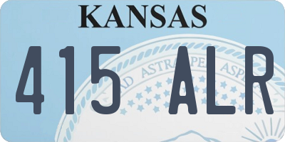 KS license plate 415ALR