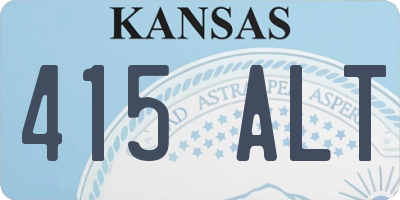 KS license plate 415ALT