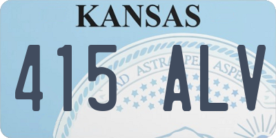 KS license plate 415ALV