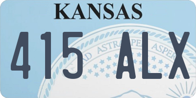 KS license plate 415ALX