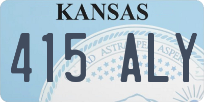 KS license plate 415ALY