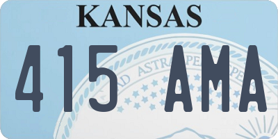 KS license plate 415AMA