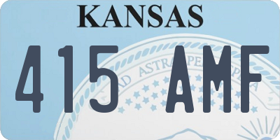 KS license plate 415AMF