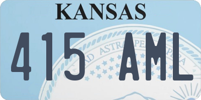 KS license plate 415AML