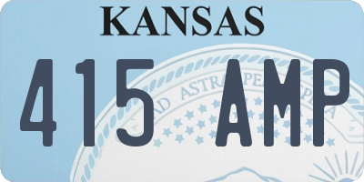 KS license plate 415AMP