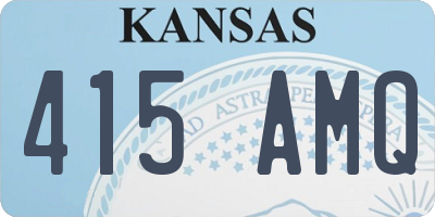 KS license plate 415AMQ