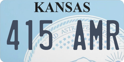 KS license plate 415AMR