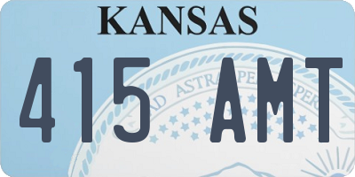 KS license plate 415AMT