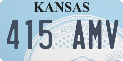 KS license plate 415AMV