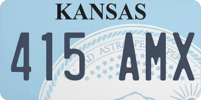 KS license plate 415AMX