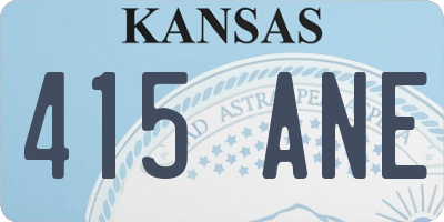 KS license plate 415ANE