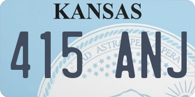 KS license plate 415ANJ