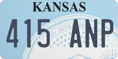 KS license plate 415ANP