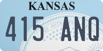 KS license plate 415ANQ