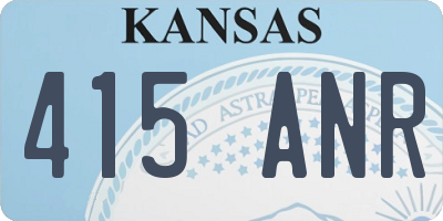 KS license plate 415ANR