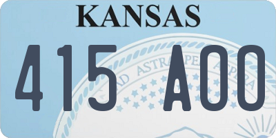 KS license plate 415AOO