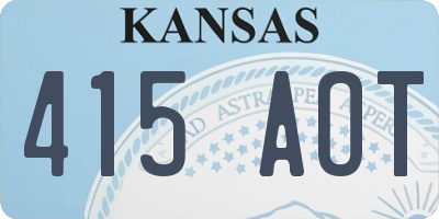 KS license plate 415AOT