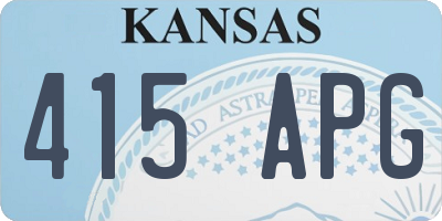 KS license plate 415APG
