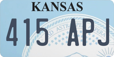 KS license plate 415APJ
