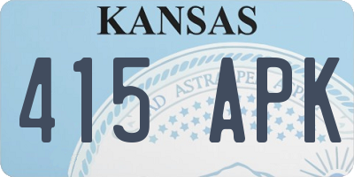 KS license plate 415APK
