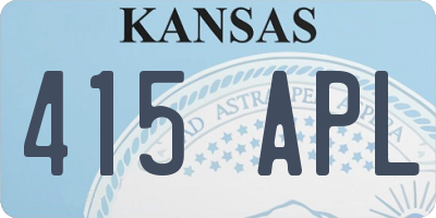 KS license plate 415APL
