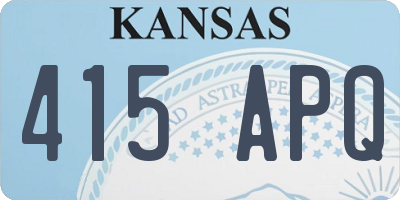 KS license plate 415APQ