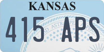 KS license plate 415APS