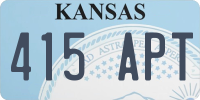 KS license plate 415APT