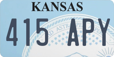 KS license plate 415APY