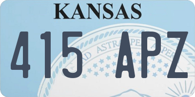 KS license plate 415APZ