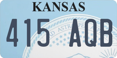KS license plate 415AQB