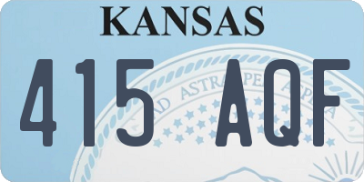 KS license plate 415AQF