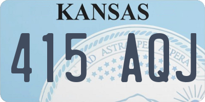 KS license plate 415AQJ