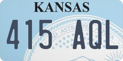 KS license plate 415AQL