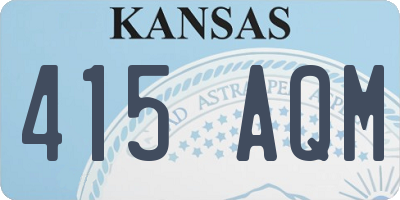 KS license plate 415AQM