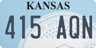 KS license plate 415AQN
