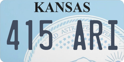 KS license plate 415ARI