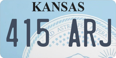KS license plate 415ARJ