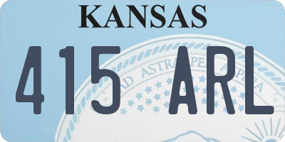 KS license plate 415ARL