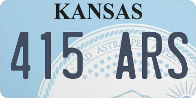 KS license plate 415ARS