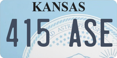 KS license plate 415ASE