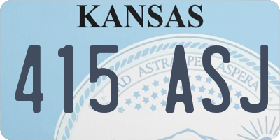 KS license plate 415ASJ