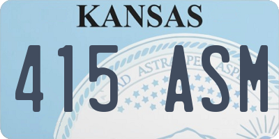 KS license plate 415ASM