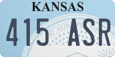 KS license plate 415ASR