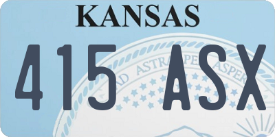 KS license plate 415ASX